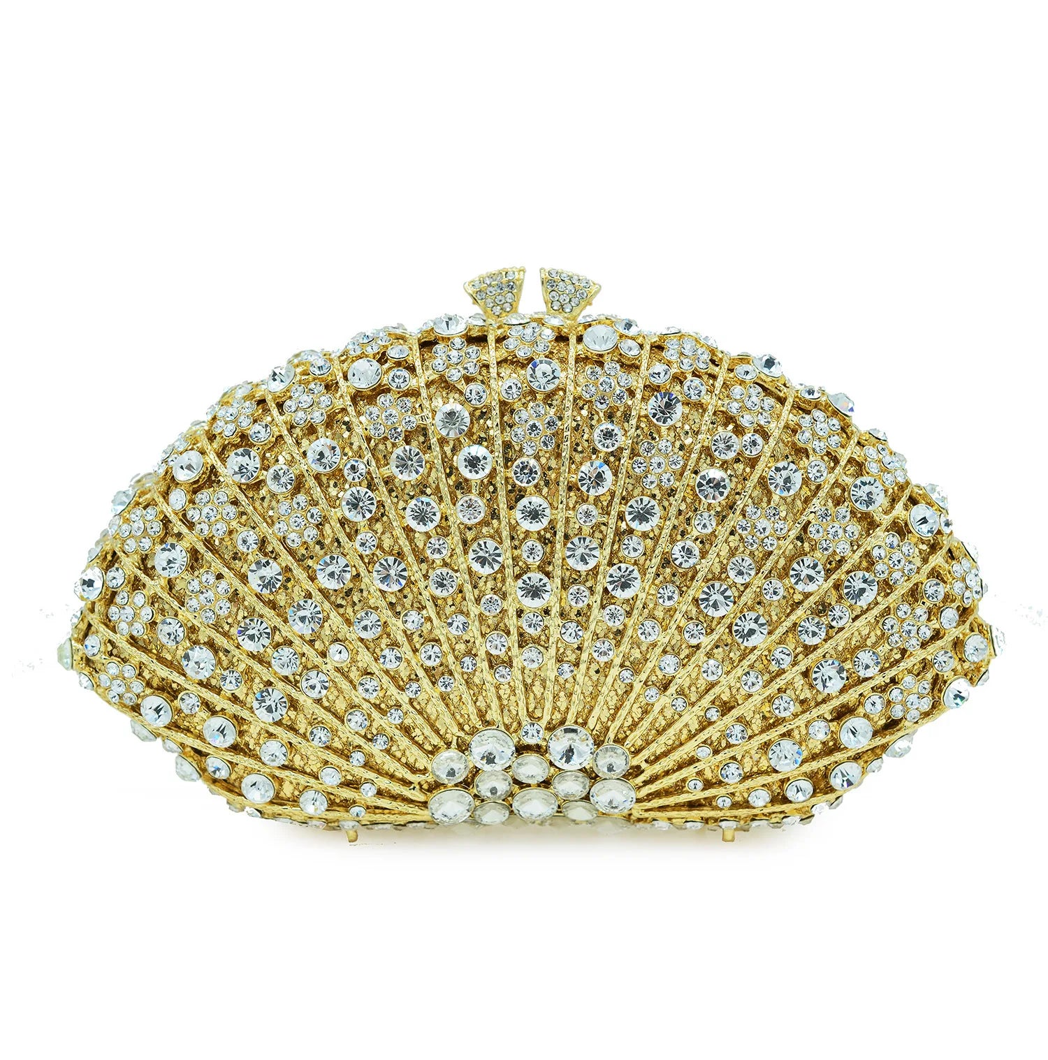 XIYUAN Pink/Gold Rhinestone Wedding Clutch Purse New Women’s Crystal Evening Clutches Bags Lady Chain Party Shoulder Bags