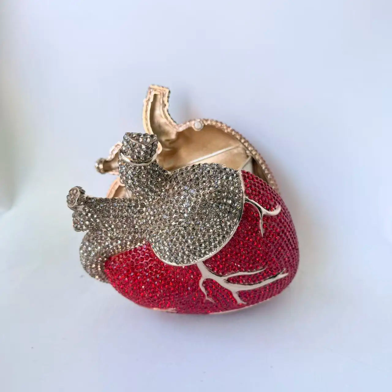 XIYUAN Heart Shaped Diamond Evening Bags Women Luxury Gorgeous Metallic Rhinestone Purses Ladies Unique Handbags Wedding Party