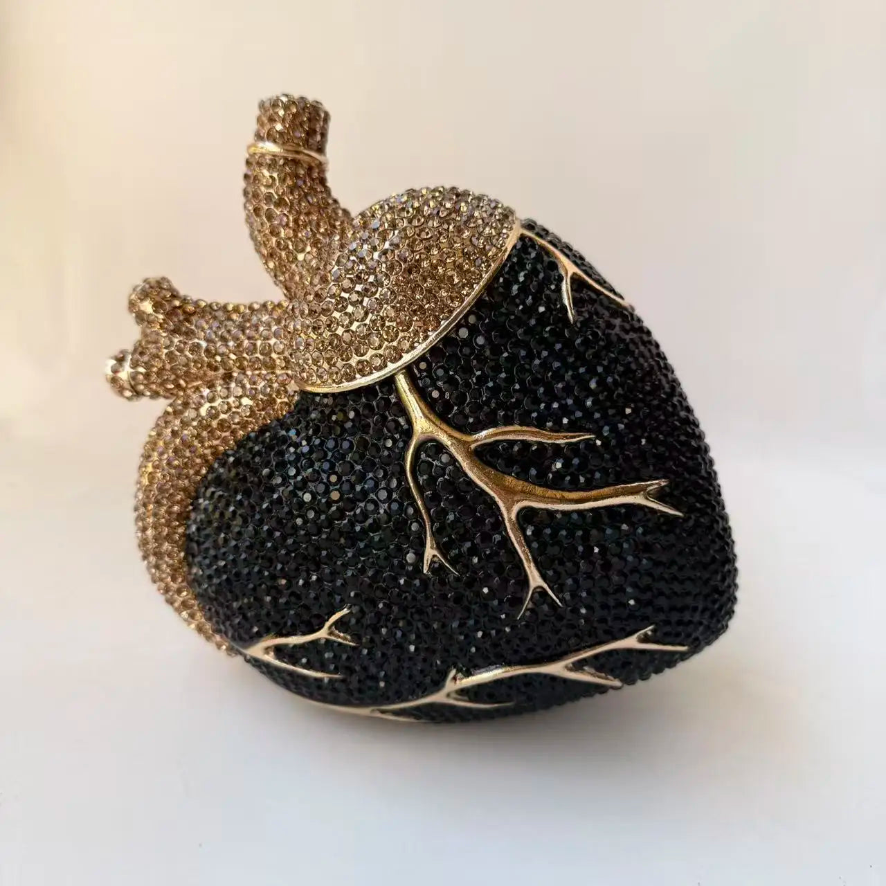 XIYUAN Heart Shaped Diamond Evening Bags Women Luxury Gorgeous Metallic Rhinestone Purses Ladies Unique Handbags Wedding Party