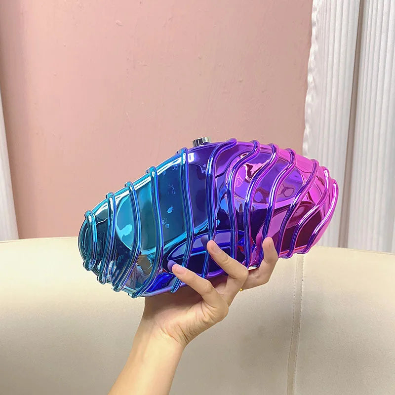 Luxury Designer Evening Clutch Acrylic Clutch Purse With Chain Ladies Handbag for Wedding Prom Party Women Evening Shoulder Bag
