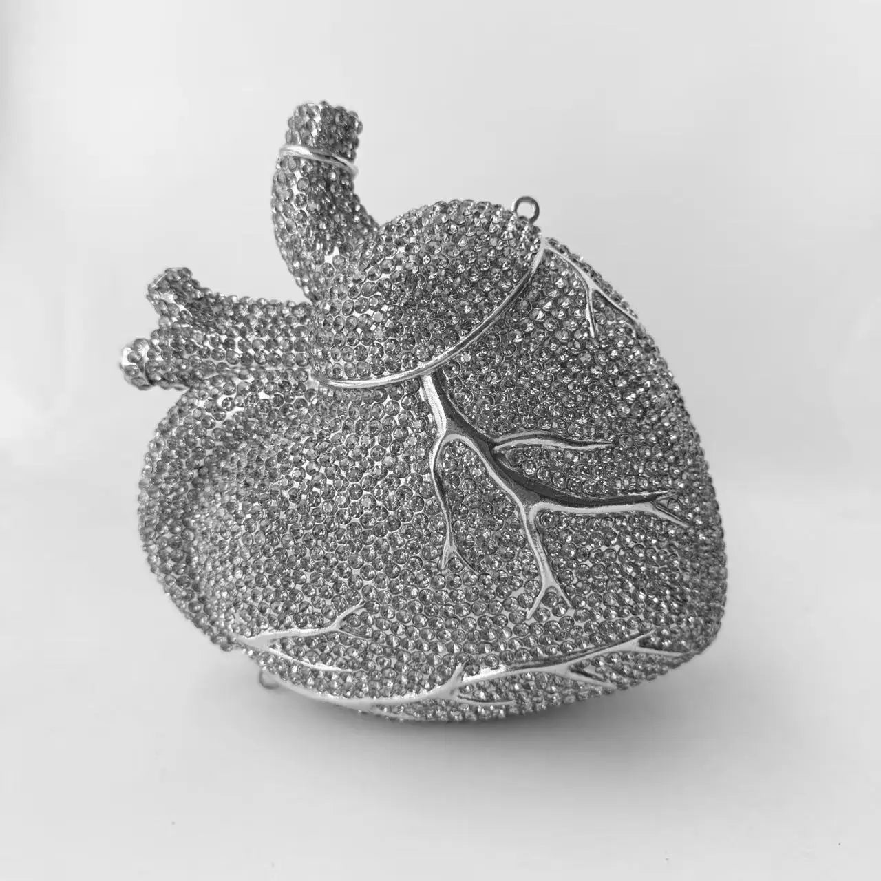 XIYUAN Heart Shaped Diamond Evening Bags Women Luxury Gorgeous Metallic Rhinestone Purses Ladies Unique Handbags Wedding Party