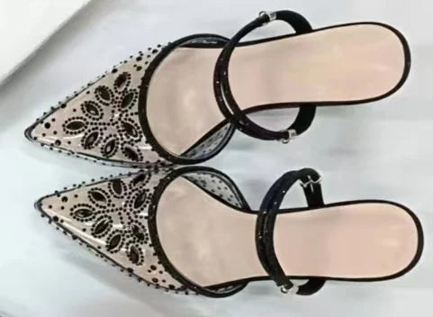 INSIGHTLINK High-Heeled Crystals Shoes Big Rhinestones Sexy  sandal With clutch Bag Beautiful Girly Style gems Shoes And Bag