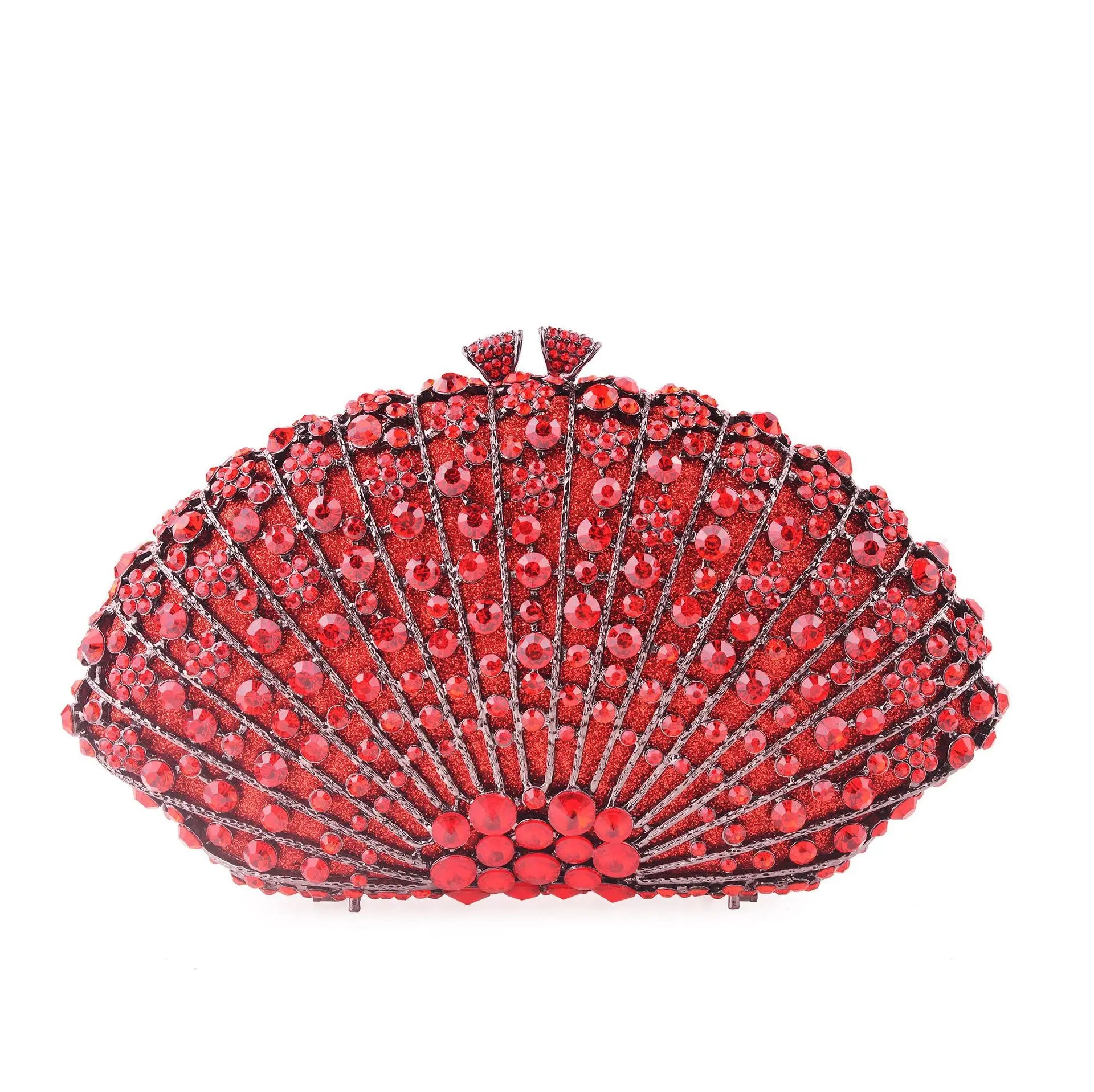XIYUAN Pink/Gold Rhinestone Wedding Clutch Purse New Women’s Crystal Evening Clutches Bags Lady Chain Party Shoulder Bags