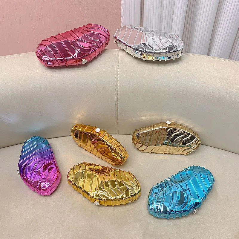 Luxury Designer Evening Clutch Acrylic Clutch Purse With Chain Ladies Handbag for Wedding Prom Party Women Evening Shoulder Bag