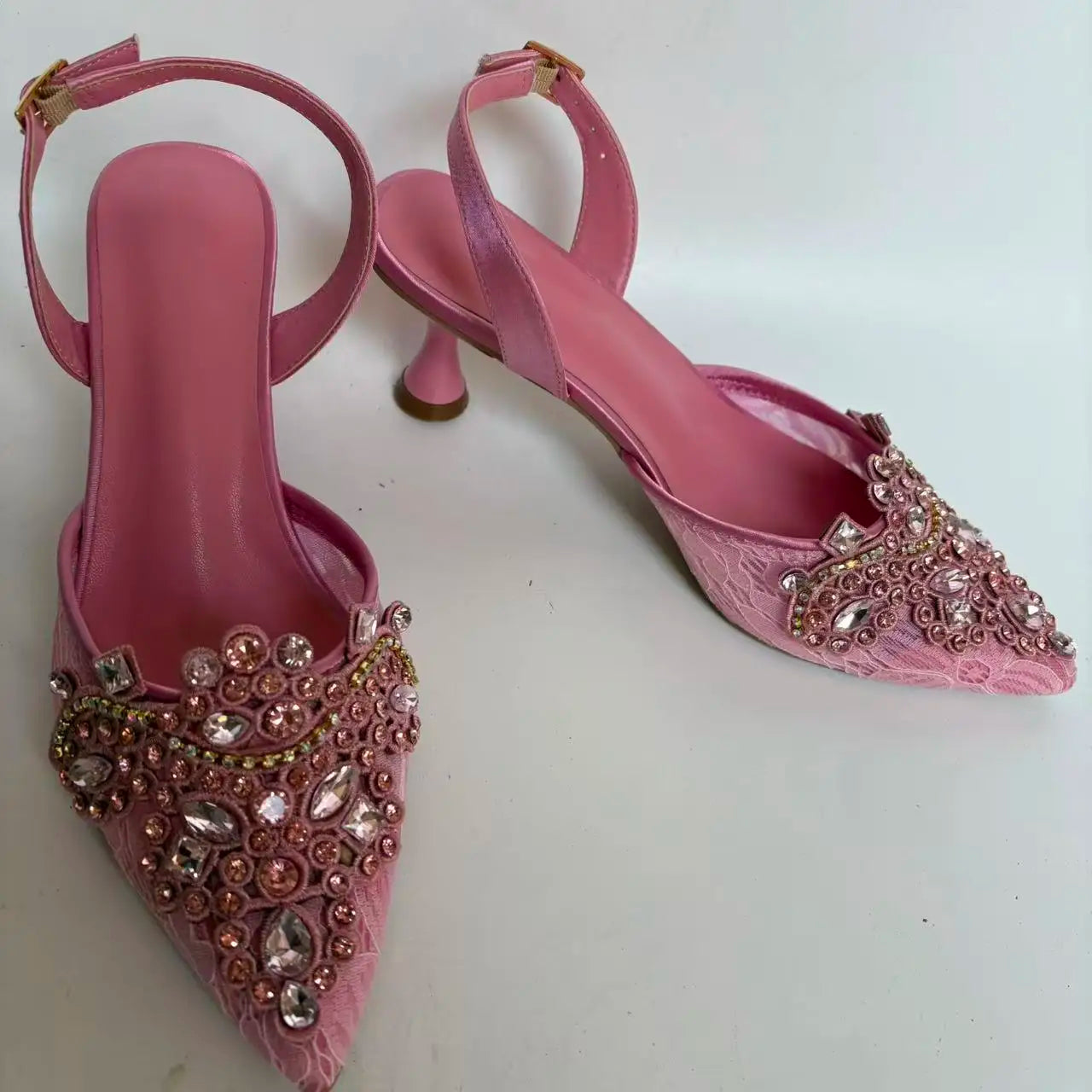 Insightlink Italian Shoes and Handbags Accessory Set with Rhinestone Metal Embellishments Wedding Shoes Bridal Shoes Designer