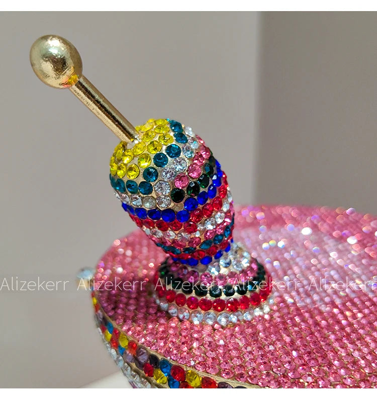 Alizekerr Goblet Diamond Evening Bags Women Boutique Unique Bling Rhinestone Metallic Clutch Purses And Handbags Wedding Party